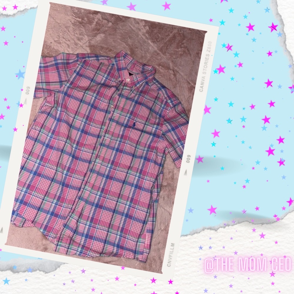 PLAID BUTTON UP SHIRT